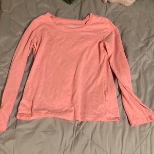 girls pink long sleeve tee